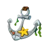 Grey anchor symbol in Le Fisherman cluster slot with a maximum payout of 50x for the largest group size