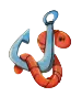 Orange anchor symbol in Le Fisherman returning 50x stake on clusters of 12 or more adjacent tiles