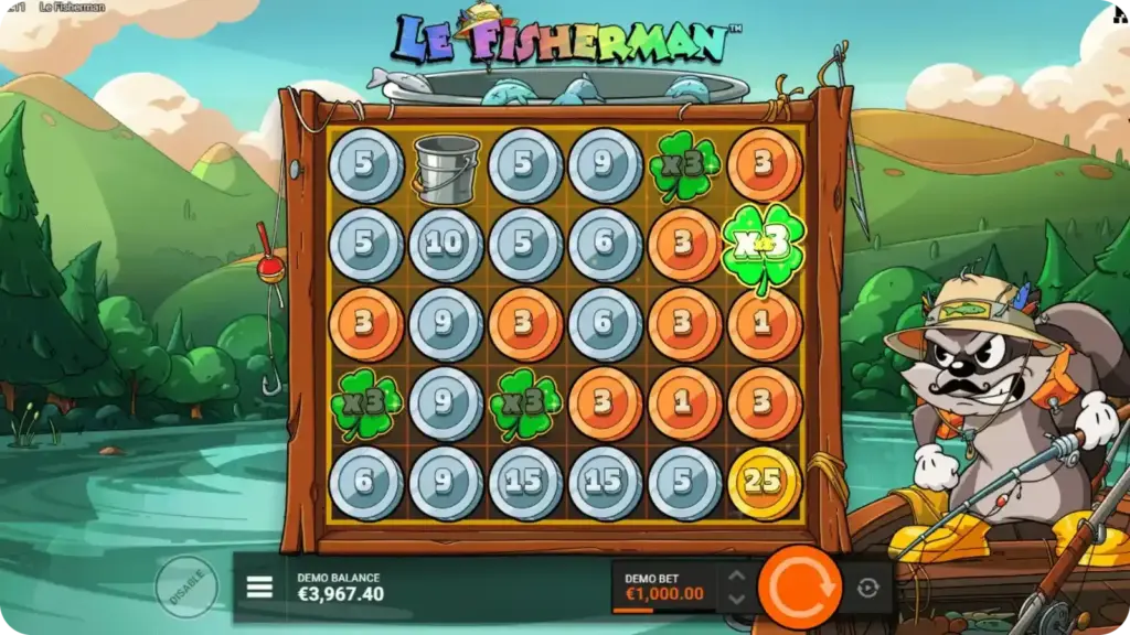 Le Fisherman value symbols coins clovers buckets