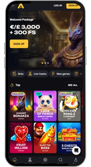 UK Gambling Commission licensed casino homepage with the game catalogue open and a UKGC badge visible in the footer