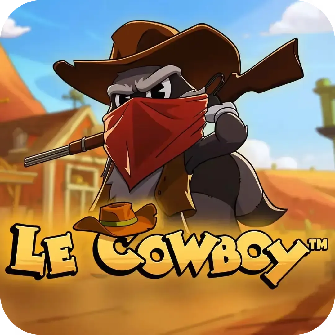 Le Cowboy Wild West cluster slot by Hacksaw Gaming featuring Revolver Reveals mechanic and the highest 25,000x max win in the series